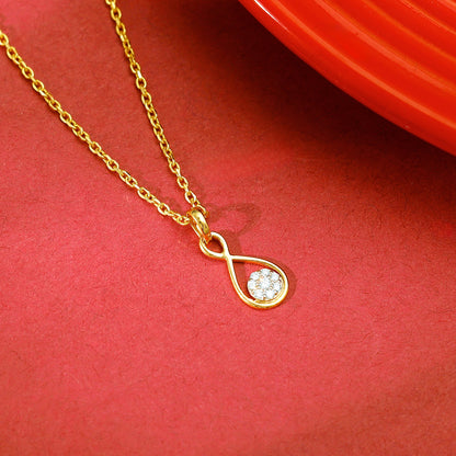 Gold Eternity Diamond Pendant