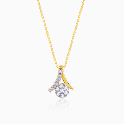 Gold Tantalising Diamond Pendant