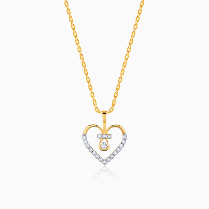 Gold Sparkheart Diamond Pendant