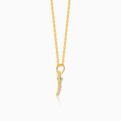 Gold Sparkheart Diamond Pendant