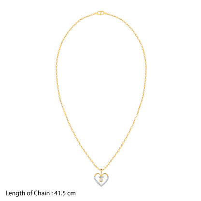 Gold Sparkheart Diamond Pendant