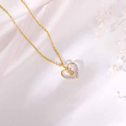 Gold Sparkheart Diamond Pendant