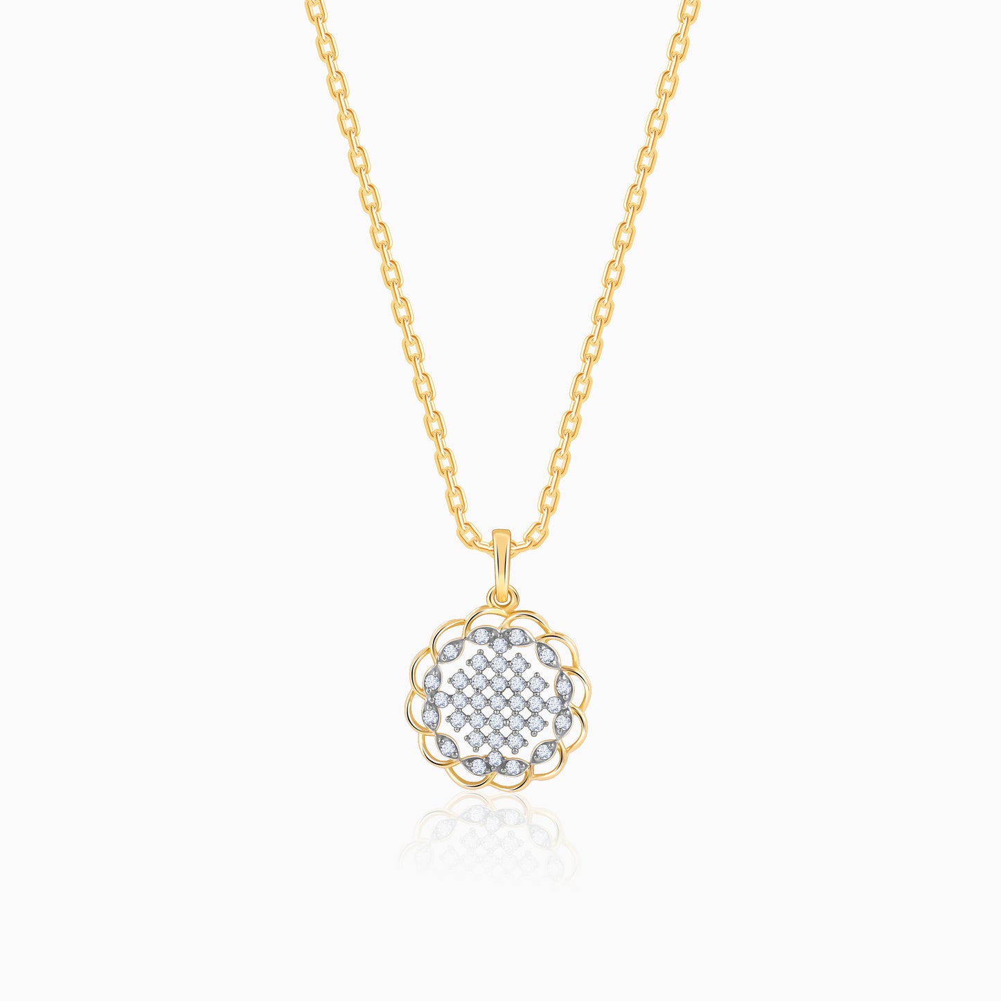 Gold Bunga Diamond Pendant