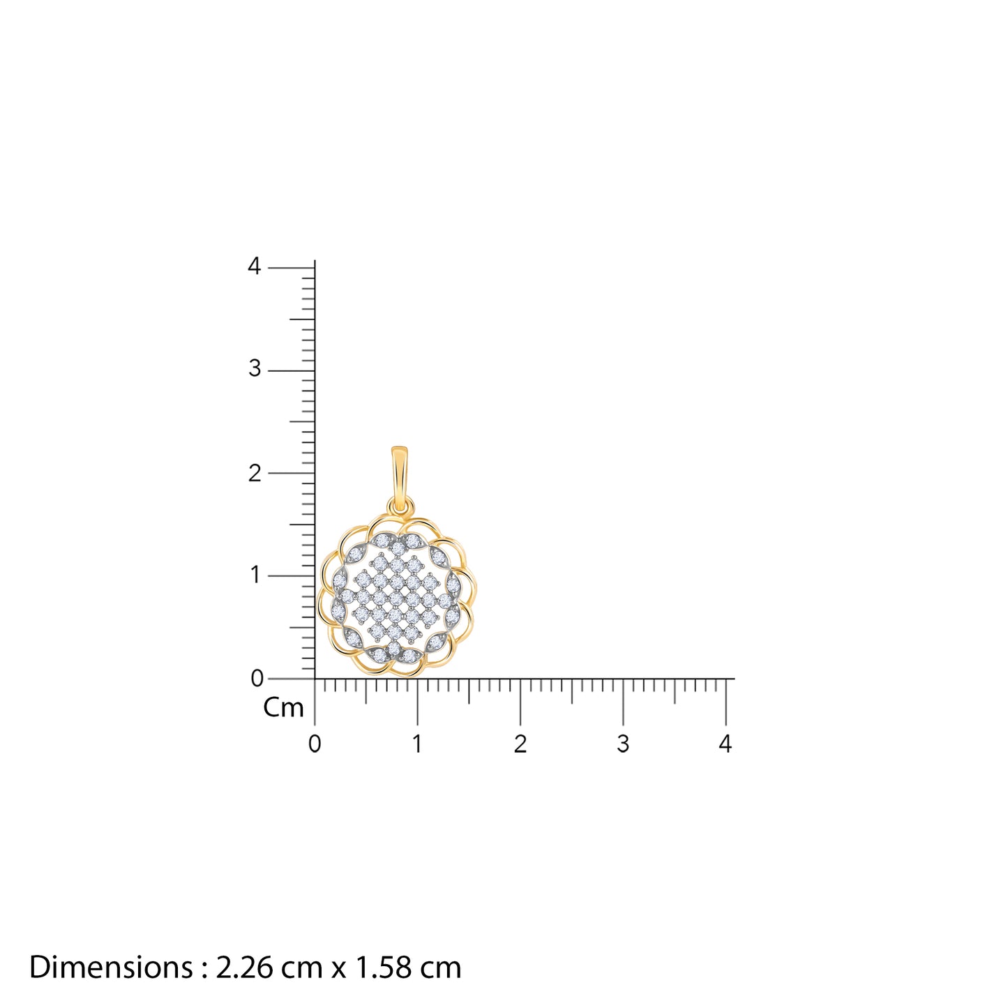 Gold Bunga Diamond Pendant