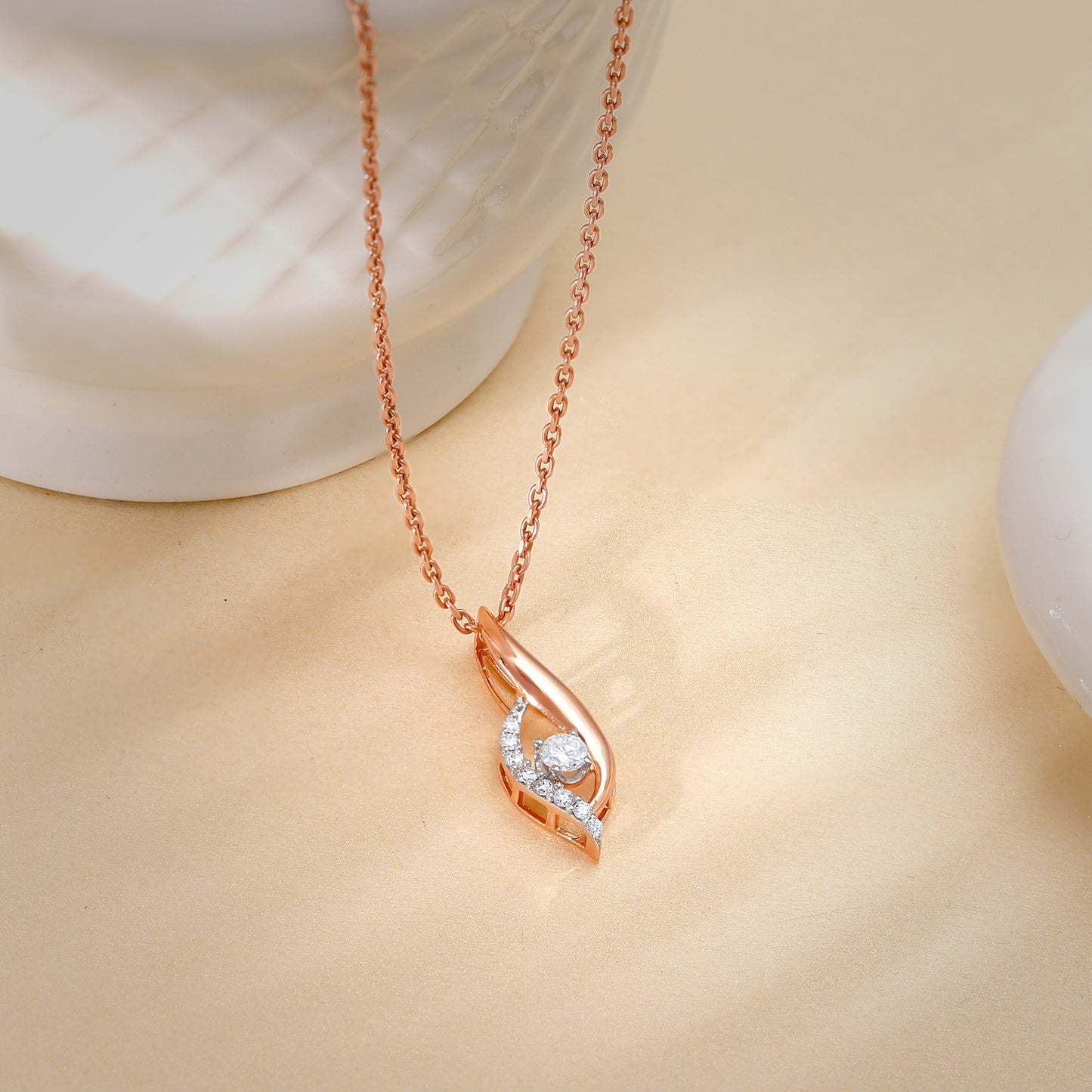 Rose Gold  Serenade Diamond Pendant