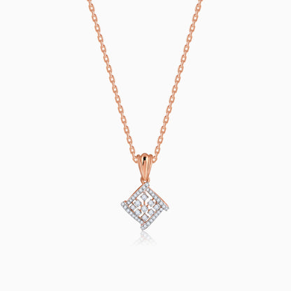 Rose Gold Enigma Diamond Pendant