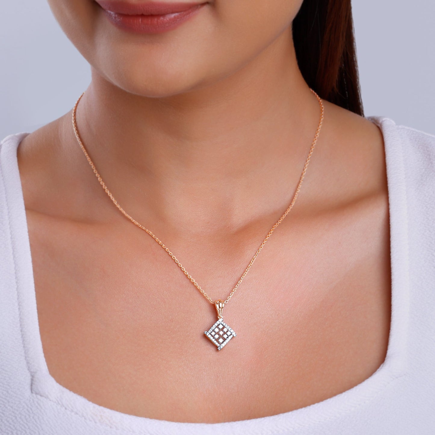 Rose Gold Enigma Diamond Pendant