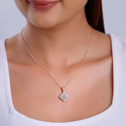 Rose Gold Enigma Diamond Pendant