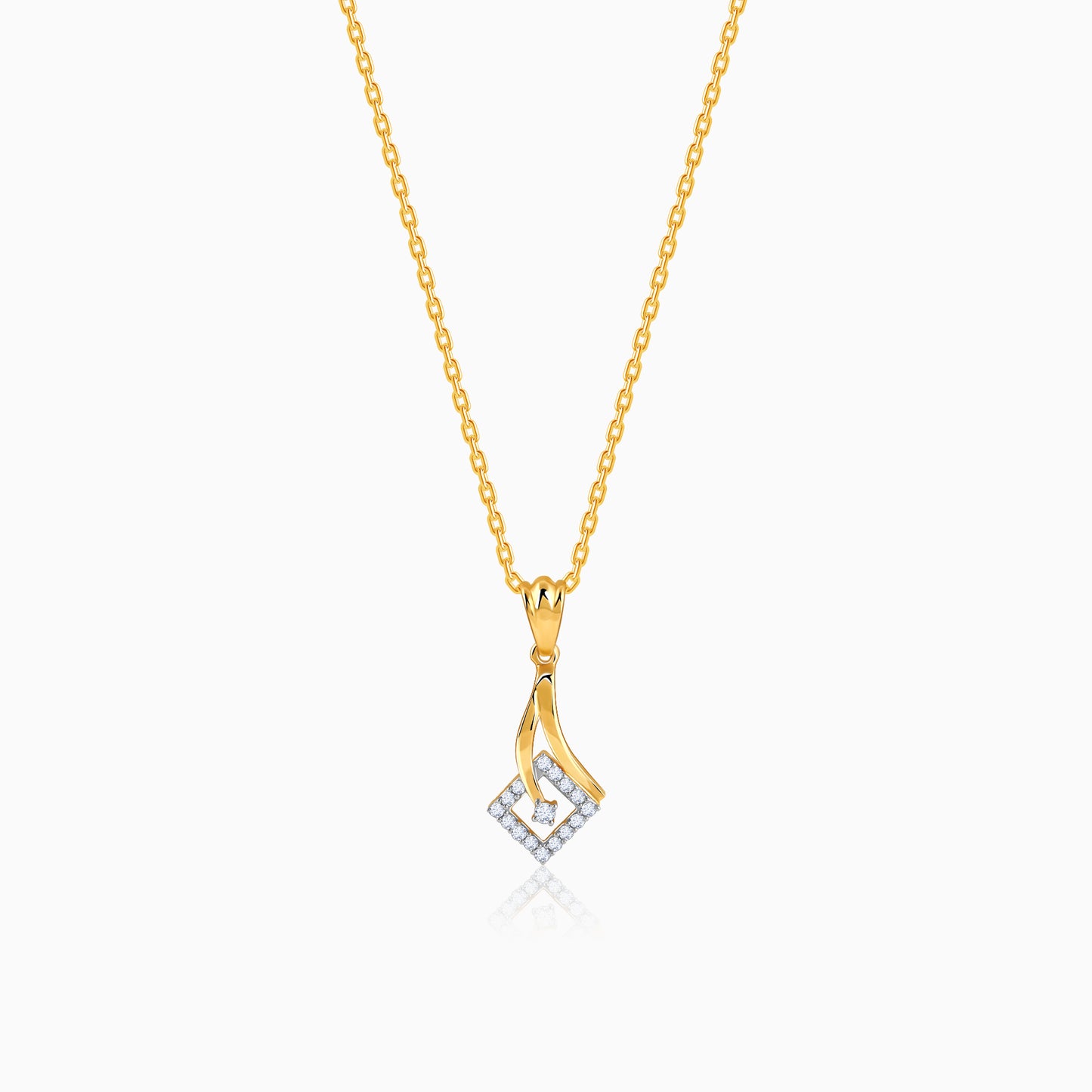 Gold Radiant Muse Diamond Pendant