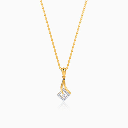 Gold Radiant Muse Diamond Pendant