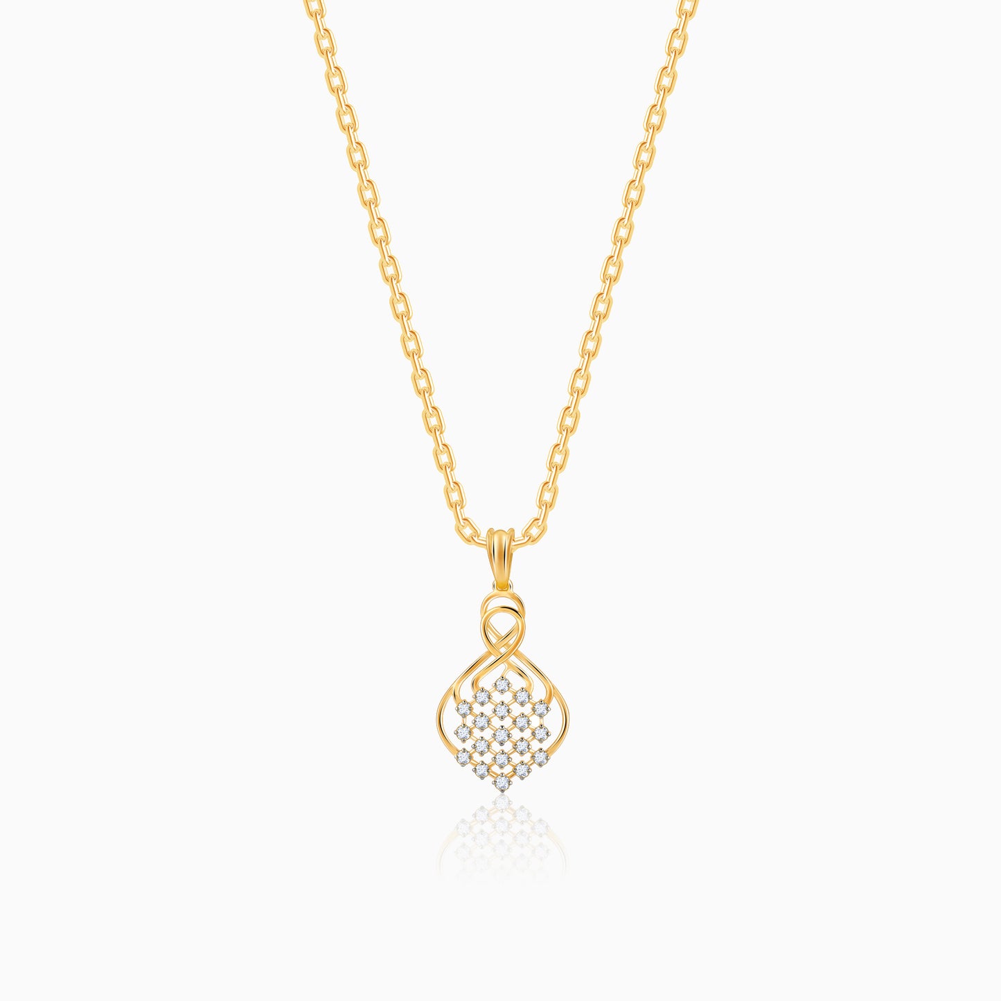 Gold Poire Diamond Pendant