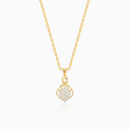 Gold Poire Diamond Pendant