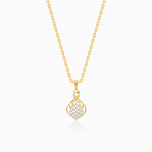 Gold Poire Diamond Pendant