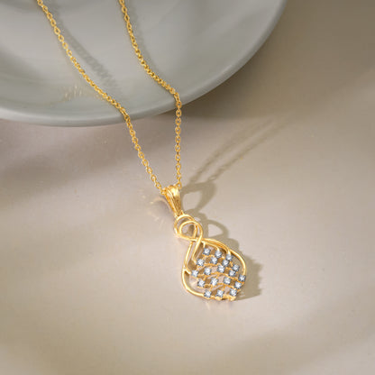 Gold Poire Diamond Pendant