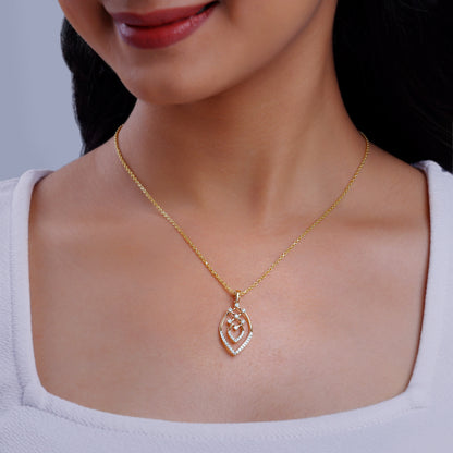 Gold Magic Drop Diamond Pendant