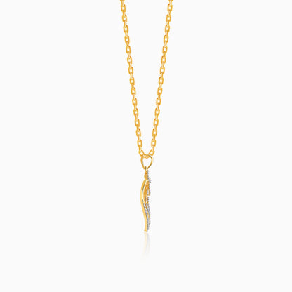 Gold Magic Drop Diamond Pendant