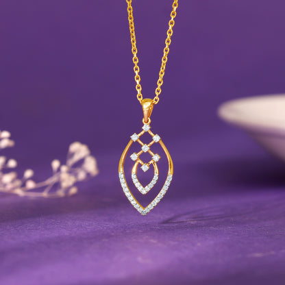 Gold Magic Drop Diamond Pendant