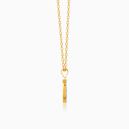 Gold Moonstruck Diamond Pendant