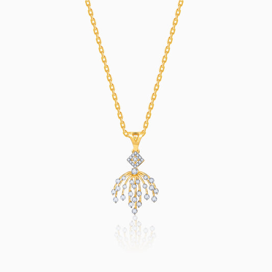 Gold Sparkle You Deserve Diamond Pendant