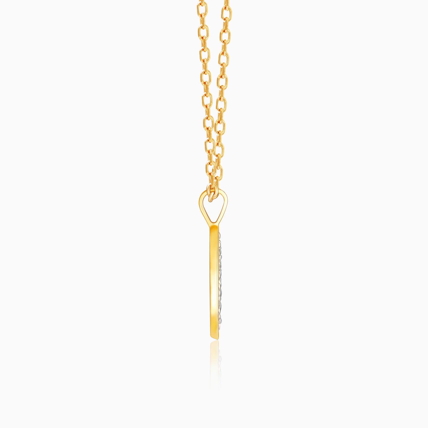 Gold Sparkling Drop Diamond Pendant