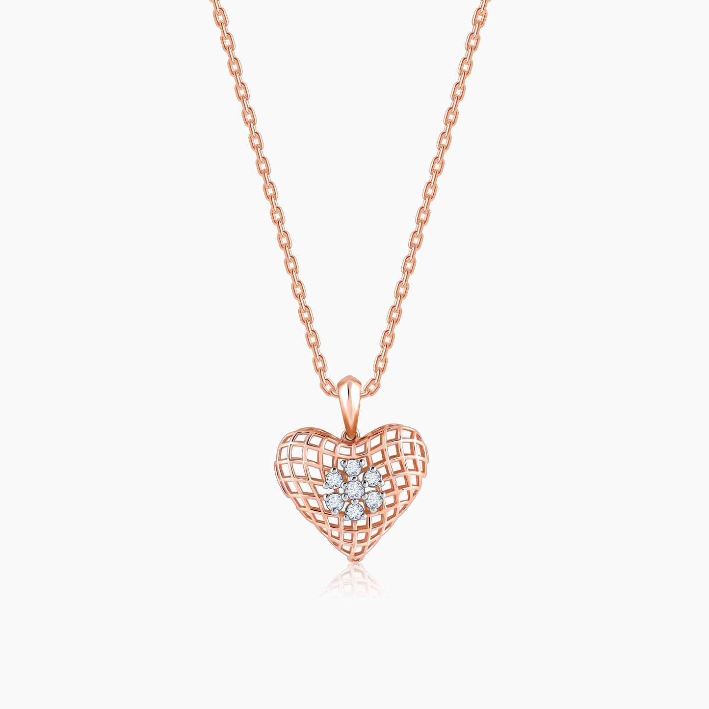 Rose Gold Cardinal Diamond Pendant