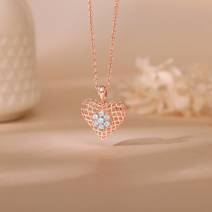 Rose Gold Cardinal Diamond Pendant