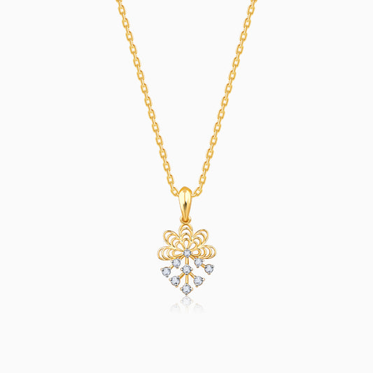 Gold Marigold Diamond Pendant