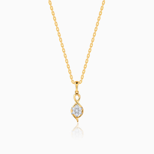 Gold Cosmos Diamond Pendant