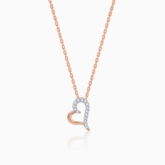 Rose Gold Lovely Feeling Diamond Pendant