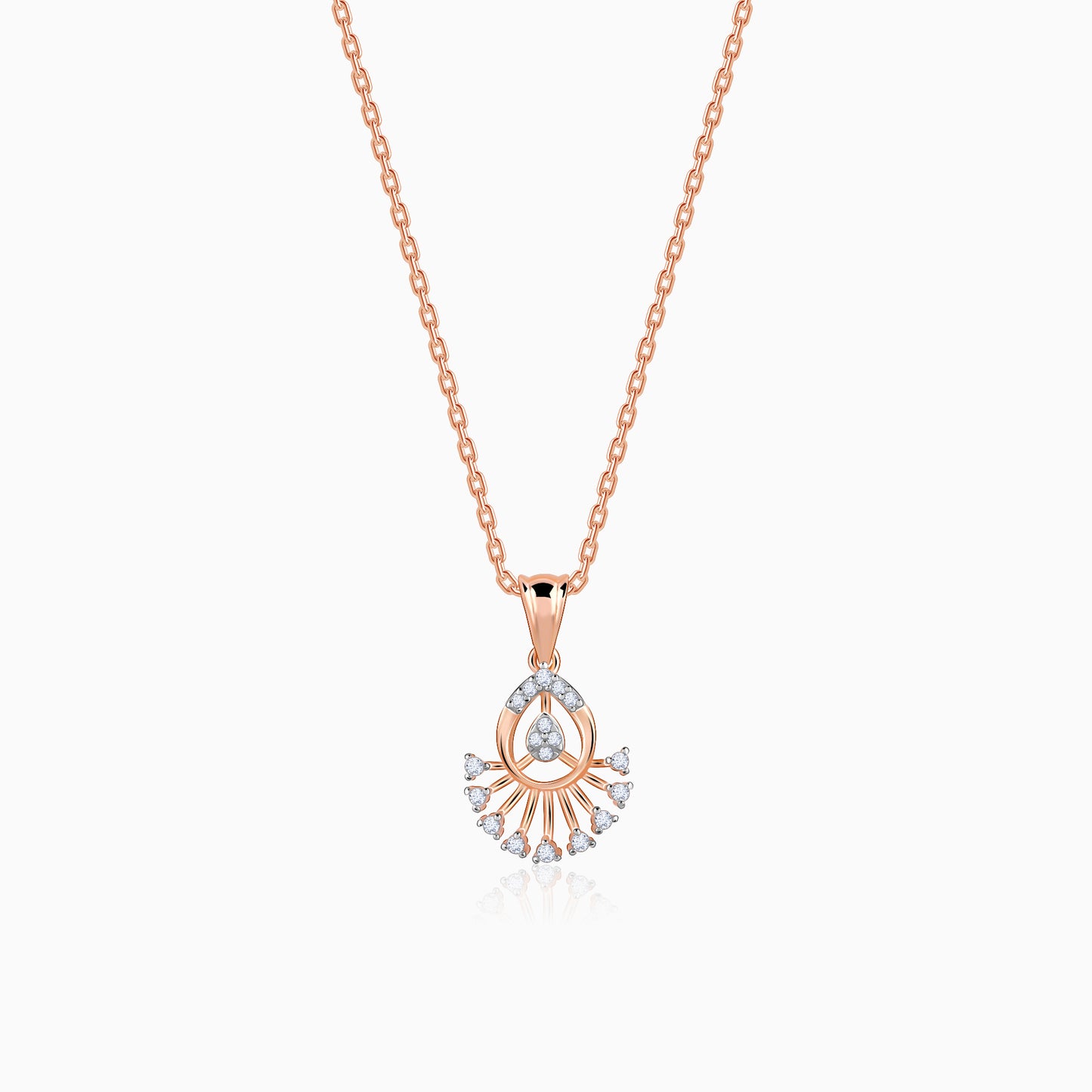 Rose Gold Sparkling Thrills Diamond Pendant