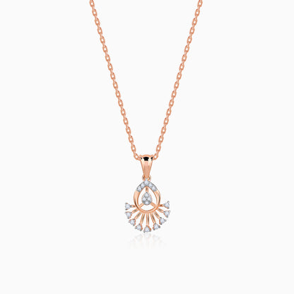 Rose Gold Sparkling Thrills Diamond Pendant