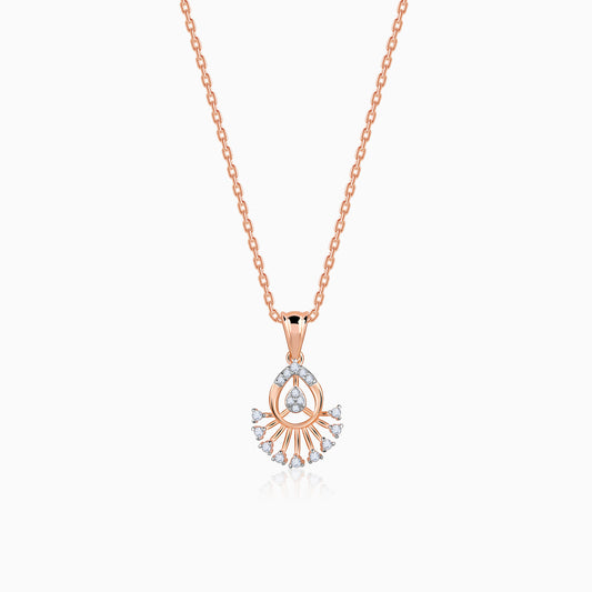 Rose Gold Sparkling Thrills Diamond Pendant