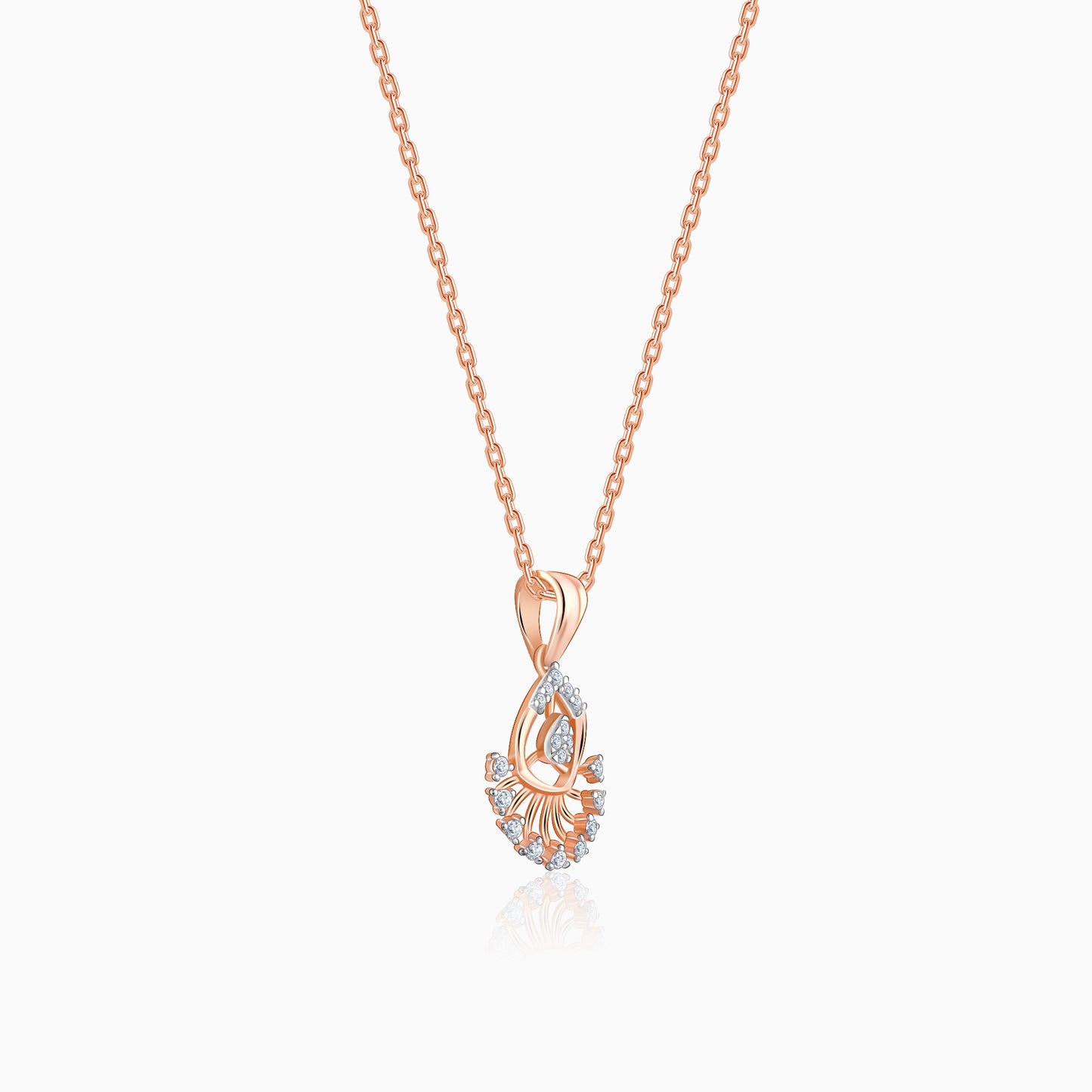 Rose Gold Sparkling Thrills Diamond Pendant