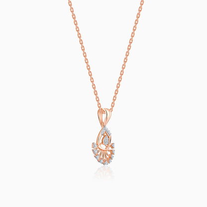 Rose Gold Sparkling Thrills Diamond Pendant