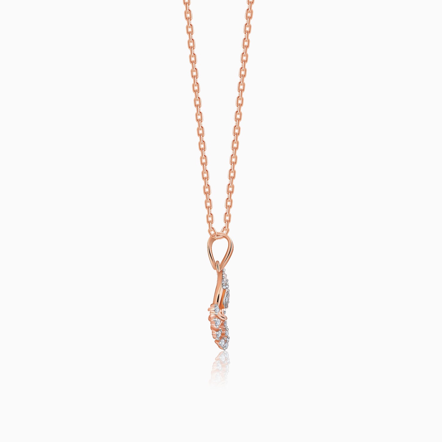 Rose Gold Sparkling Thrills Diamond Pendant