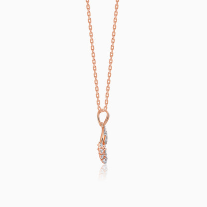 Rose Gold Sparkling Thrills Diamond Pendant