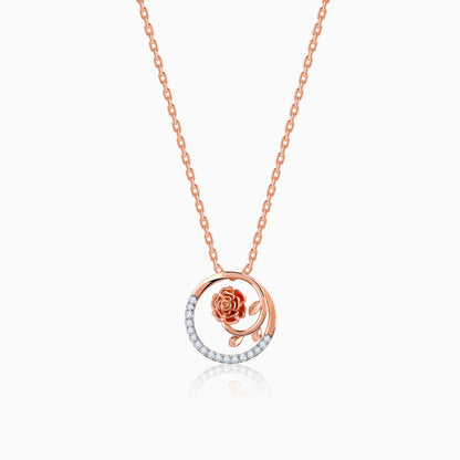 Rose Gold Blissful Shine Diamond Pendant