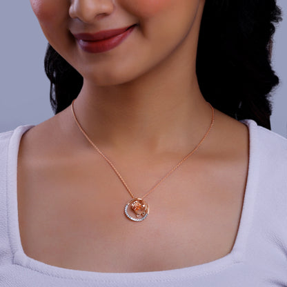 Rose Gold Blissful Shine Diamond Pendant