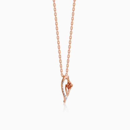 Rose Gold Blissful Shine Diamond Pendant