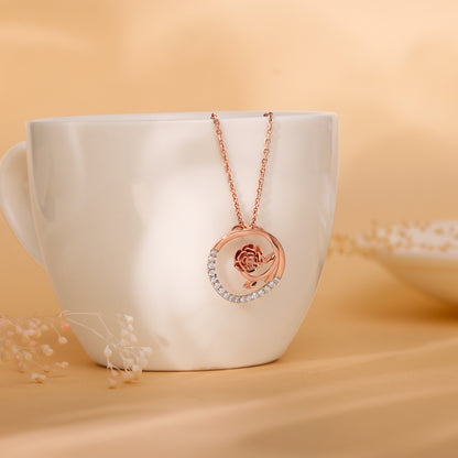 Rose Gold Blissful Shine Diamond Pendant