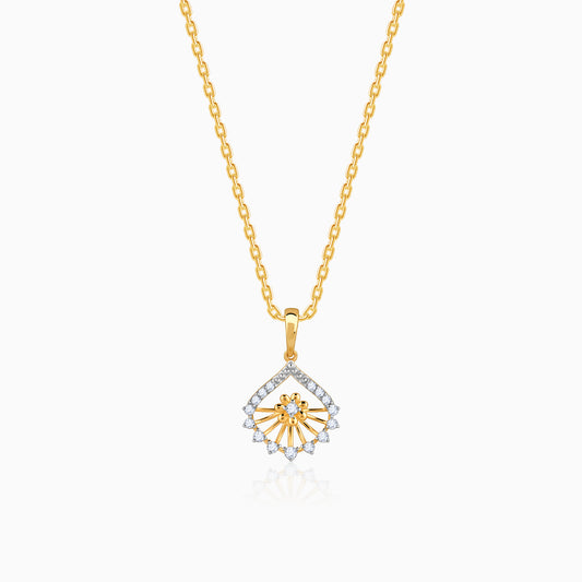 Gold Bright Desire Diamond Pendant