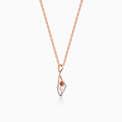 Rose Gold Twinkling Elegance Diamond Pendant