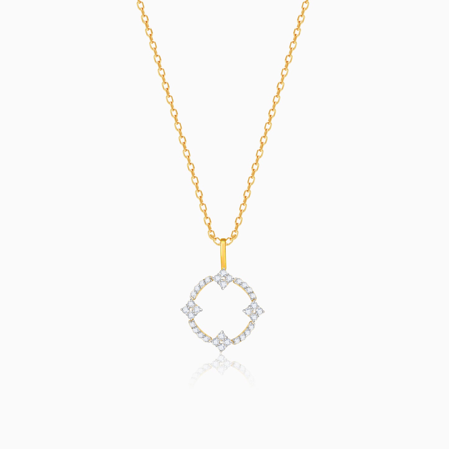 Gold Circle Of Hope Diamond Pendant