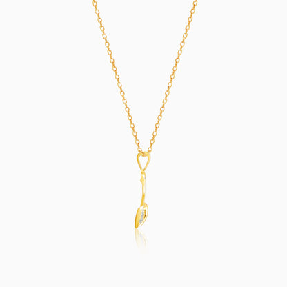 Gold Blissful Swan Diamond Pendant