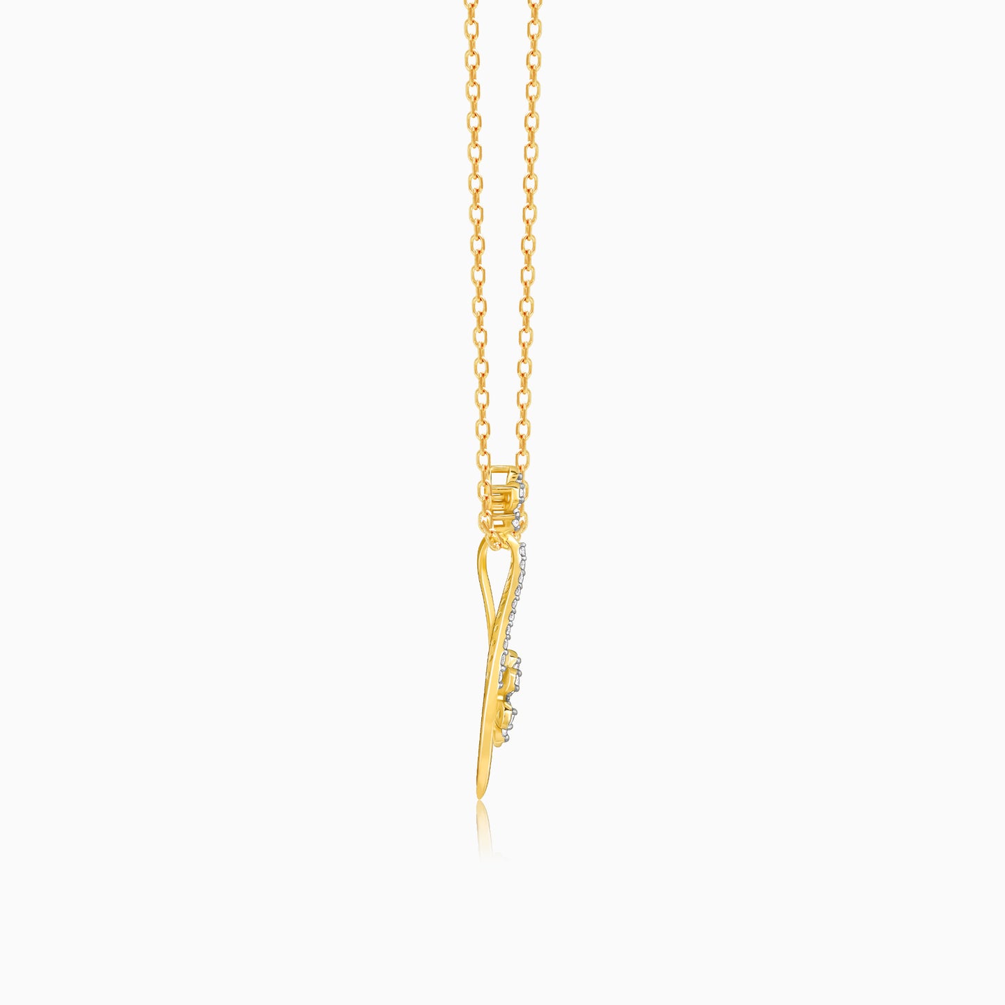 Gold Endless Floral Diamond Pendant