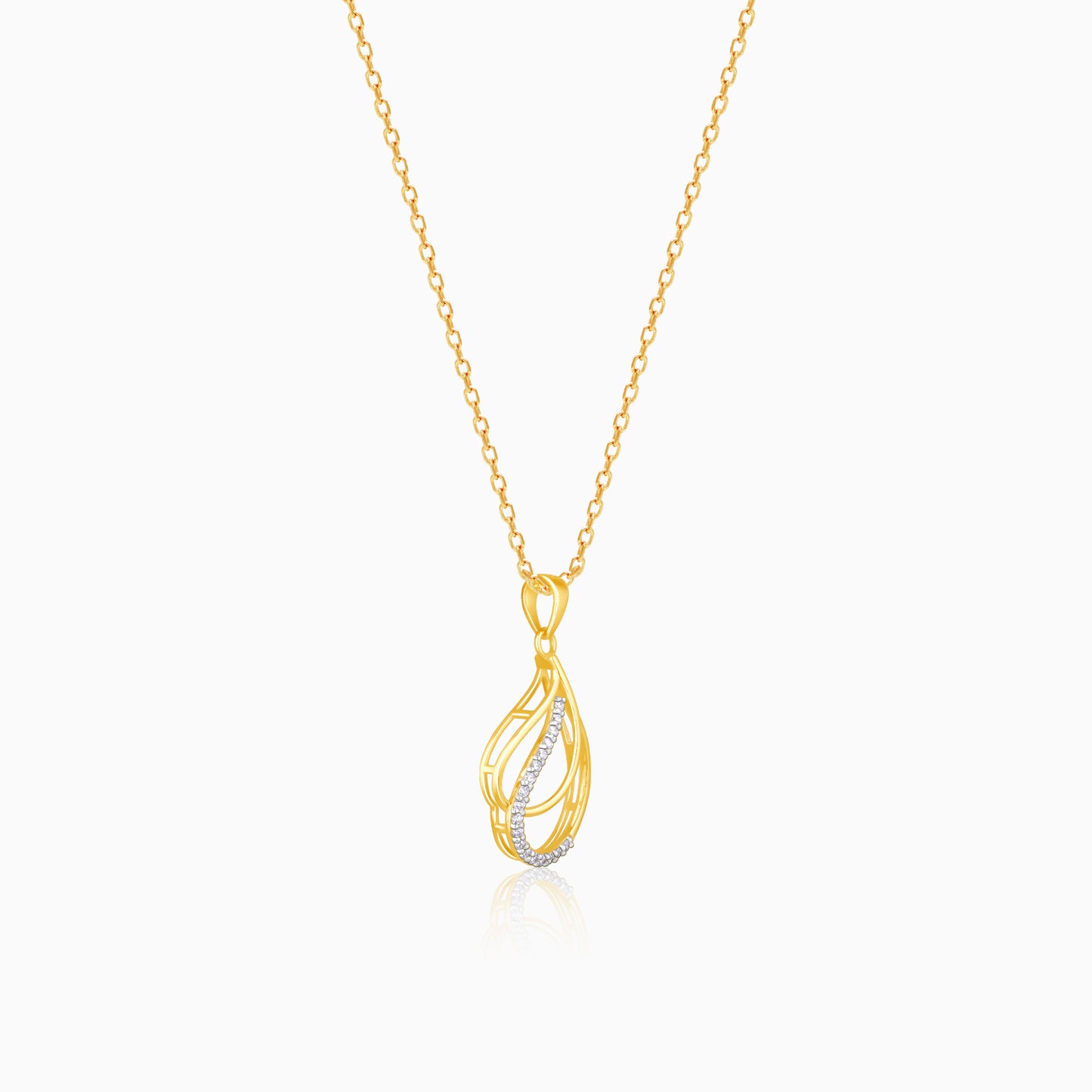 Gold Ethereal Elegance Diamond Pendant