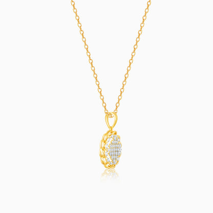 Gold Simple Rendezvous Diamond Pendant