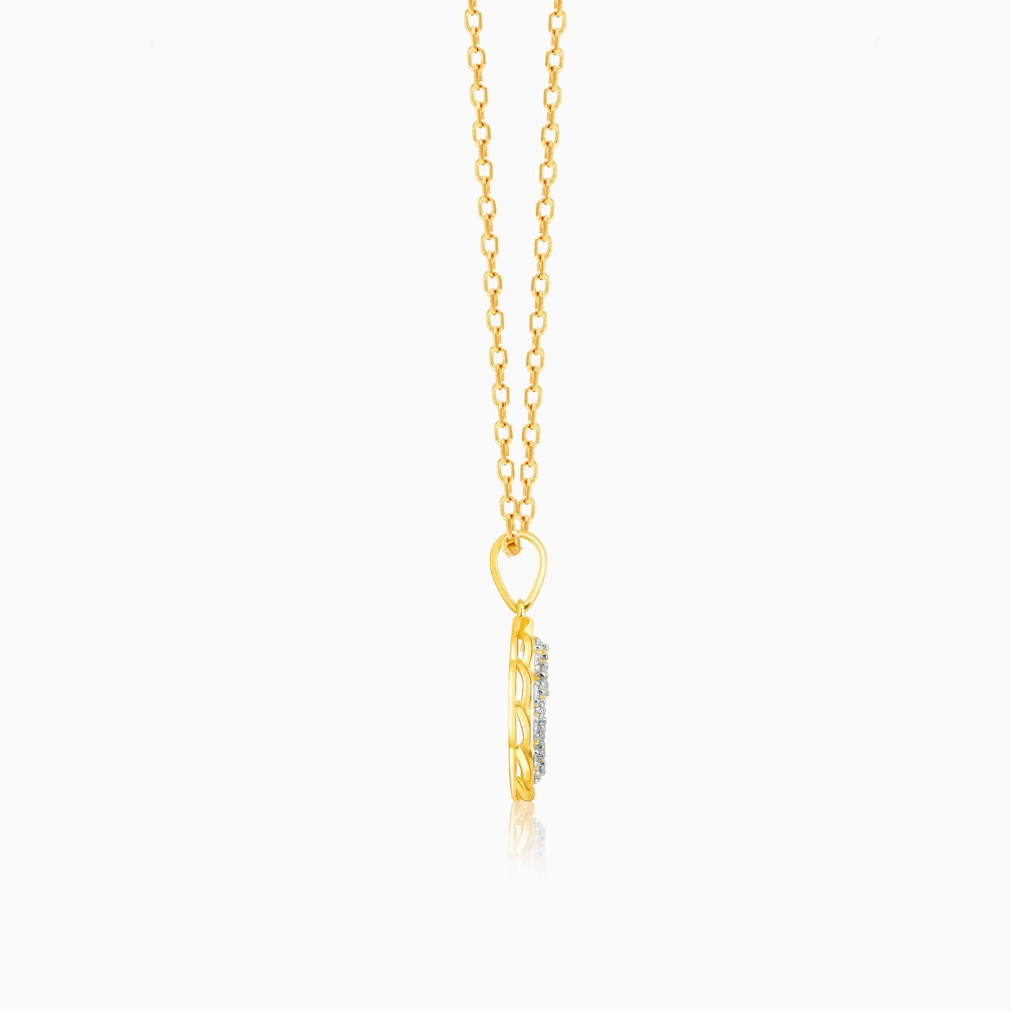 Gold Simple Rendezvous Diamond Pendant