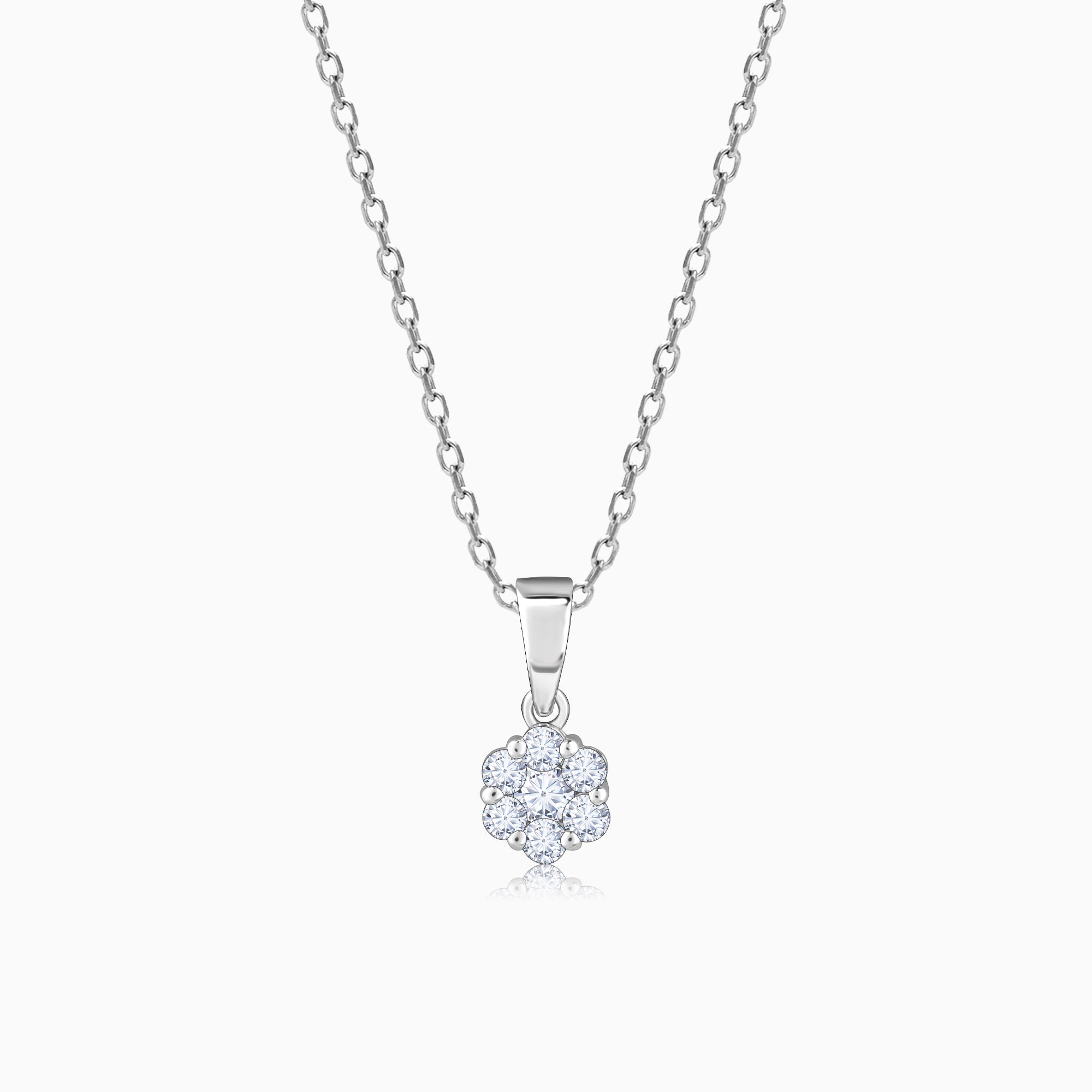 AK Stylish Design American Diamond Necklace Set - Set of 1 Necklace & 1  Pair Earring
