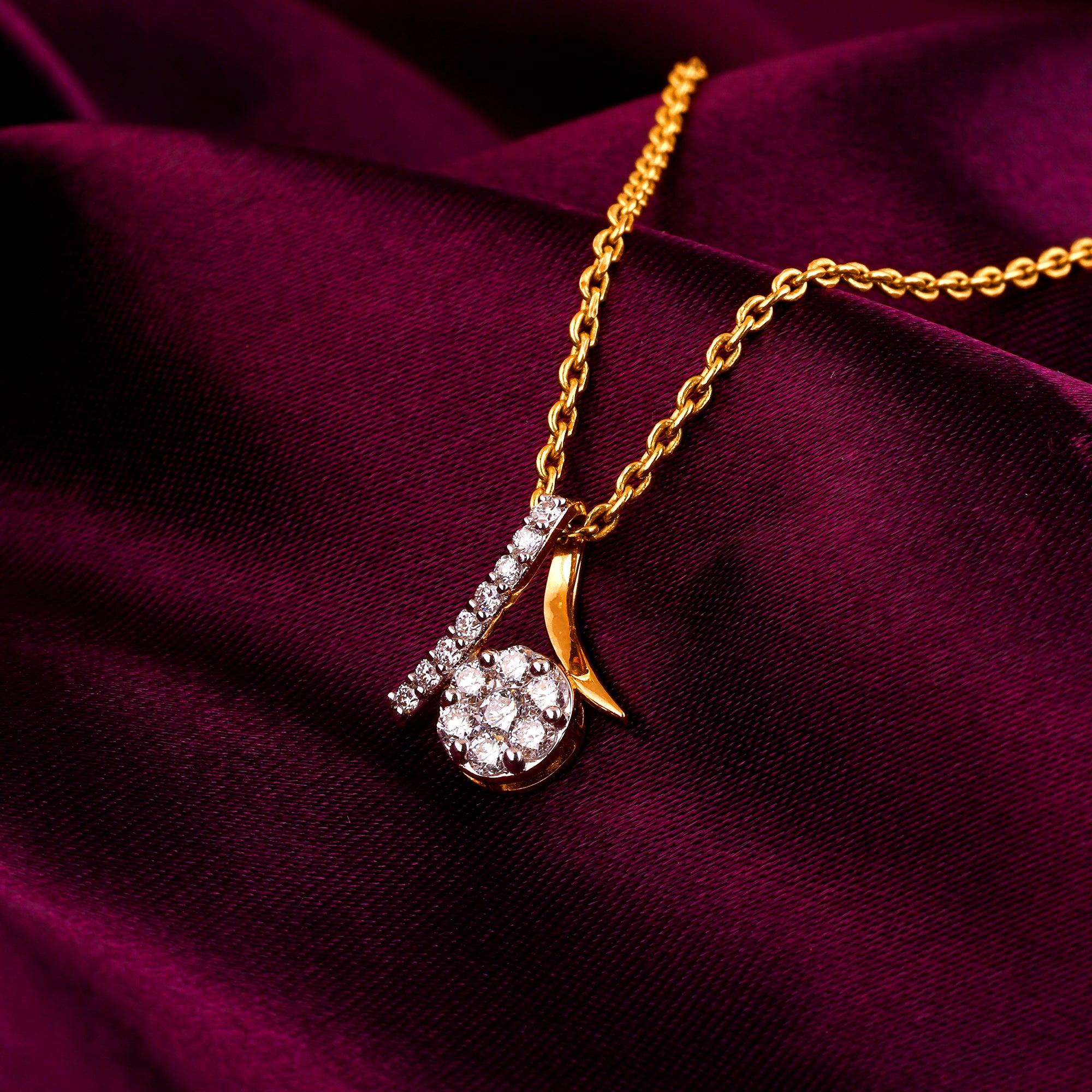 Pear Shaped Diamond Pendant-SOLD - Sholdt Jewelry Design